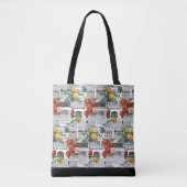 * AR23 Rozen Krantenpapier voor bloemen Tote Bag (Voorkant)