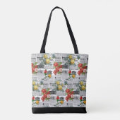 * AR23 Rozen Krantenpapier voor bloemen Tote Bag (Achterkant)