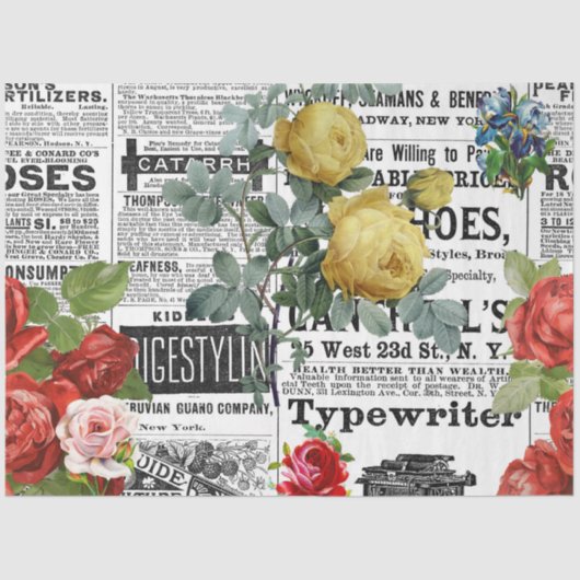 * AR23 Rozen  ontkoppeling bloem Tissuepapier (Voorkant)