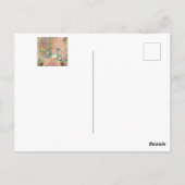 *~* AR24  Victoriaans Peacock Art Nouveau Briefkaart (Achterkant)