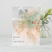 *~* AR26 Botanische QR  RSVP FOTO Wedding Kaart (Staand voorkant)