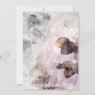 *~* AR26 Ephemera QR Victoriaans RSVP PHOTO Weddin Kaart