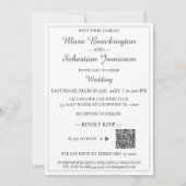 * AR26 Forest Muted Monogram QR RSVP Wedding Kaart (Achterkant)