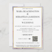 *~ AR26 Initialen Bouquet RSVP  QR Wedding Kaart (Achterkant)