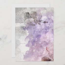 *~* AR26 Lavender QR  RSVP PHOTO Wedding Kaart