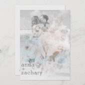 *~* AR26 Pastel QR  RSVP PHOTO Wedding Kaart (Voorkant / Achterkant)