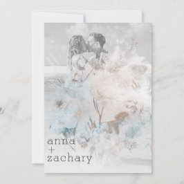 *~* AR26 Pastel QR  RSVP PHOTO Wedding Kaart