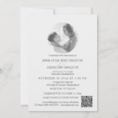 *~* AR26 Peach Roos QR  RSVP FOTO Wedding Kaart (Achterkant)