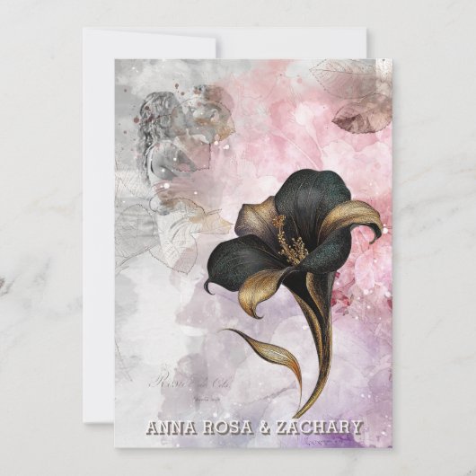 *~* AR26 Pink 13 QR Victorian RSVP PHOTO Wedding Kaart (Voorkant)