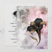 *~* AR26 Pink 13 QR Victorian RSVP PHOTO Wedding Kaart (Voorkant / Achterkant)