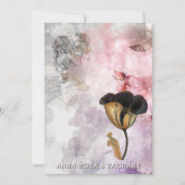 *~* AR26 Pink 15 QR Victorian RSVP PHOTO Wedding Kaart (Voorkant)