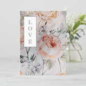 *~ AR26 Romance Flower QR RSVP Victoriaans bruilof Kaart (Staand voorkant)