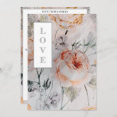 *~ AR26 Romance Flower QR RSVP Victoriaans bruilof Kaart (Voorkant / Achterkant)