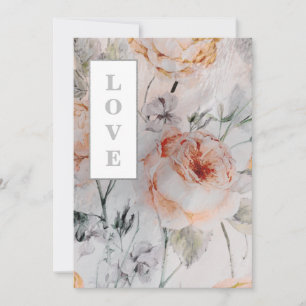 *~ AR26 Romance Flower QR RSVP Victoriaans bruilof Kaart