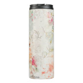 *~* AR26 Romantische  Classic Rustic Flowers Thermosbeker (Achterkant)