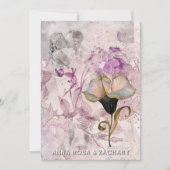 *~* AR26 Roze 16 QR Victoriaans RSVP FOTO bruiloft Kaart (Voorkant)