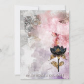 *~* AR26 Roze 30 QR Victoriaans RSVP FOTO bruiloft Kaart (Voorkant)