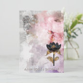 *~* AR26 Roze 30 QR Victoriaans RSVP FOTO bruiloft Kaart (Staand voorkant)