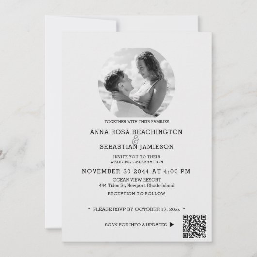 *~* AR26 Roze 30 QR Victoriaans RSVP FOTO bruiloft Kaart (Achterkant)