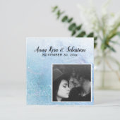 *~* AR6 BESPAAR DE DATE PHOTO QR - Weddenschap Web Save The Date (Staand voorkant)