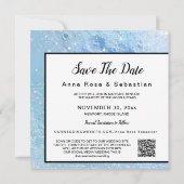 *~* AR6 BESPAAR DE DATE PHOTO QR - Weddenschap Web Save The Date (Achterkant)