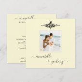 * AR6 Cherub Ringen QR FOTO RSVP Huwelijk Kaart (Voorkant / Achterkant)