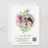 *~* AR6 QR Floral - Weddenschap  Save The Date (Voorkant)