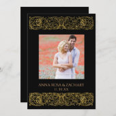 *~* AR6 Victoriaans QR FOTO RSVP bruiloft Kaart (Voorkant / Achterkant)