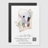 *~* AR6 WEDDING BESPAAR DE DATUM QR Gold - Website Magnetische Uitnodiging (Voorkant / Achterkant)