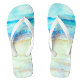 *~* AR7 Beach Zee Shore Waves Nautical Artsy Teenslippers (Voetbed)
