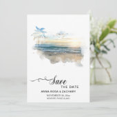 *~* AR7 Foto WEDDING BESPAAR DE DATUM Website QR Kaart (Staand voorkant)