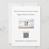 *~* AR7 Foto WEDDING BESPAAR DE DATUM Website QR Kaart (Achterkant)