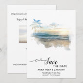 *~* AR7 Foto WEDDING BESPAAR DE DATUM Website QR Kaart (Voorkant / Achterkant)