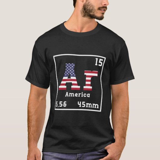 AR-15 Amerika 556 45mm Grappige Sarcastische Pro 2 T-shirt (Voorkant)