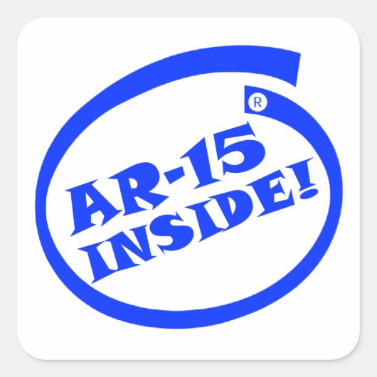 AR-15 BINNEN! - Venster/Bumpersticker Vierkante Sticker (Voorkant)