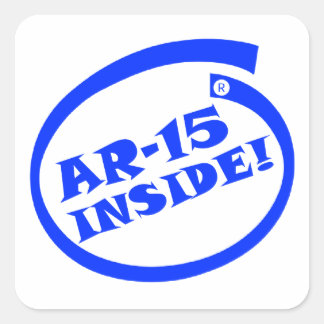 AR-15 BINNEN! - Venster/Bumpersticker Vierkante Sticker