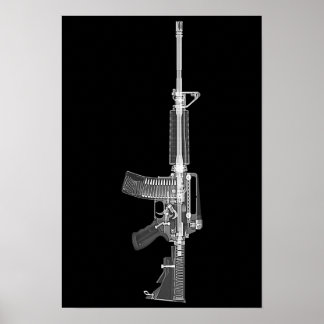 AR-15 CT-scan/röntgenstraal poster
