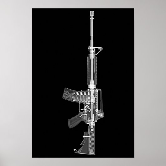 AR-15 CT-scan/röntgenstraal poster (Voorkant)