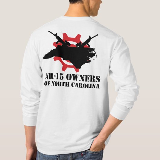 AR-15 Eigenaren van North Carolina Long Sleeved T- T-shirt (Achterkant)