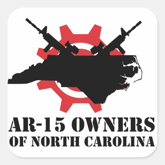 AR-15 Eigenaren van North Carolina Square Sticker (Voorkant)