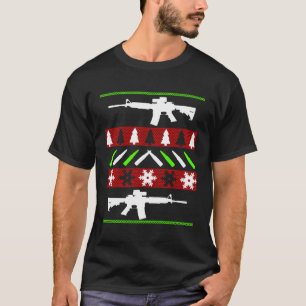 AR-15 Geweer Lelijke Kersttrui - Funny Pistool Lon T-shirt