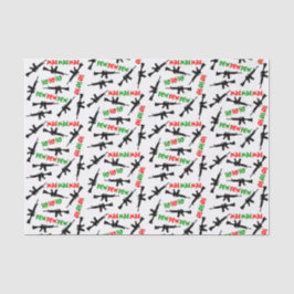 AR-15 kerstpapier HO HO PEW PEW PEW Tissuepapier