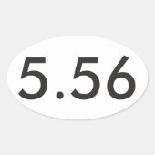 AR-15 ovale Sticker (Voorkant)