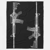 AR-15 Pistool Rifle vuurwapenwapen American Americ Fleece Deken (Voorkant)