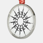 AR-15 Pistool Weapon Kaleidoscoop ontwerp Metalen Ornament (Links)