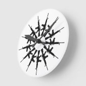 AR-15 Pistool Weapon Kaleidoscoop ontwerp Ronde Klok (Hoek)