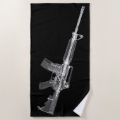 AR-15 Reële röntgenstraling van het vuurwapen van Strandlaken (Voorkant)