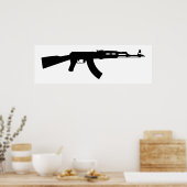 AR-15 Rifle Silhouette Poster (Keuken)