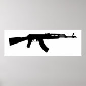 AR-15 Rifle Silhouette Poster (Voorkant)