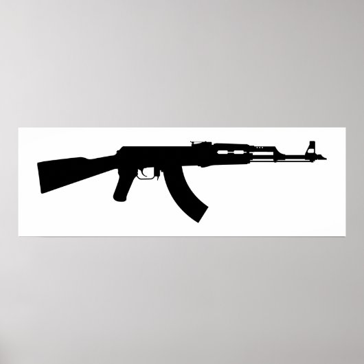 AR-15 Rifle Silhouette Poster (Voorkant)